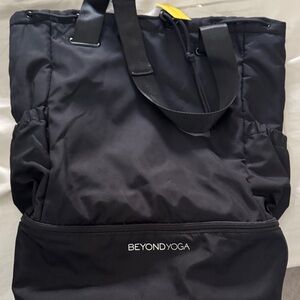 Beyond Yoga Black Duffel Tote with Dual Straps